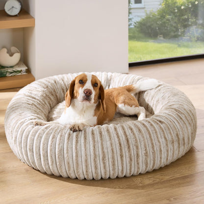 ComfyFleece® Donut Dog Bed Medium Size Dog with Washable Cover