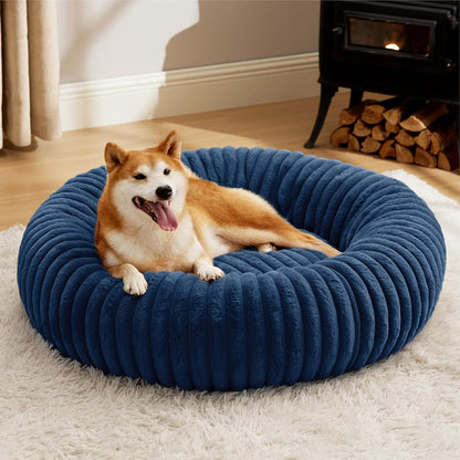 ComfyFleece® Donut Dog Bed Medium Size Dog with Washable Cover