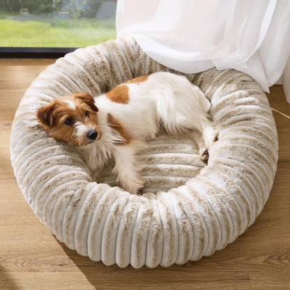 ComfyFleece® Donut Dog Bed Medium Size Dog with Washable Cover