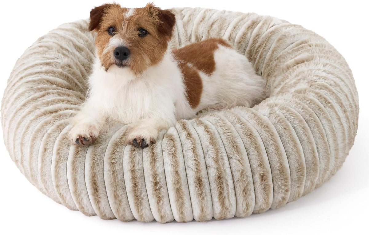 ComfyFleece® Donut Dog Bed Medium Size Dog with Washable Cover