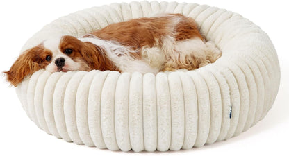 ComfyFleece® Donut Dog Bed Medium Size Dog with Washable Cover