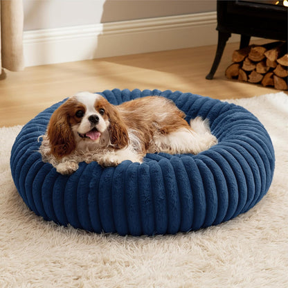 ComfyFleece® Donut Dog Bed Medium Size Dog with Washable Cover
