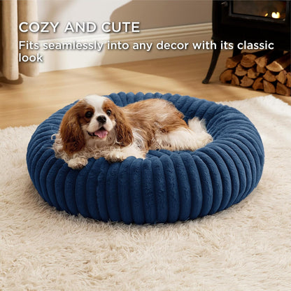 ComfyFleece® Donut Dog Bed Medium Size Dog with Washable Cover