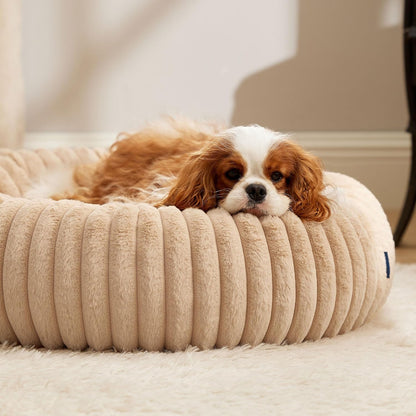 ComfyFleece® Donut Dog Bed Medium Size Dog with Washable Cover