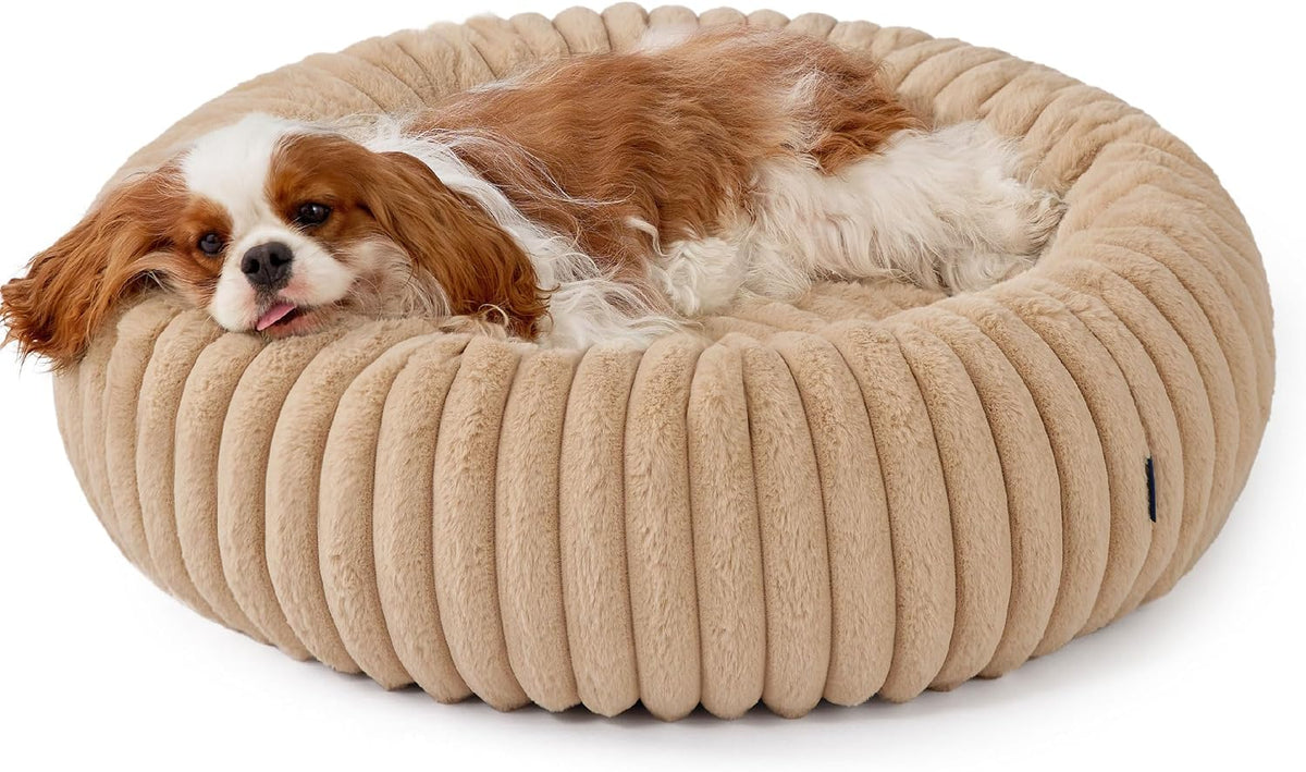 ComfyFleece® Donut Dog Bed Medium Size Dog with Washable Cover