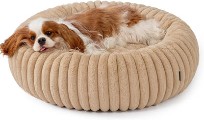 ComfyFleece® Donut Dog Bed Medium Size Dog with Washable Cover