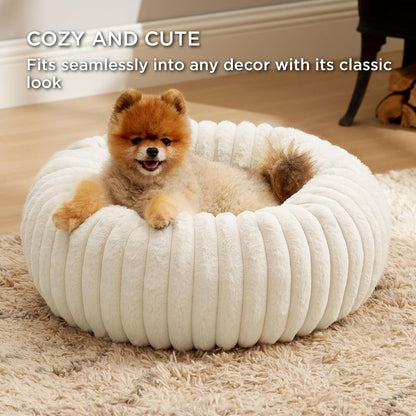 ComfyFleece® Donut Dog Bed Medium Size Dog with Washable Cover