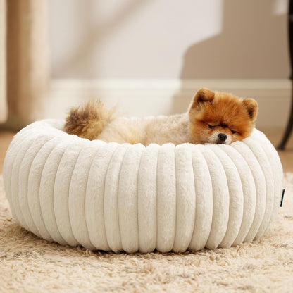 ComfyFleece® Donut Dog Bed Medium Size Dog with Washable Cover
