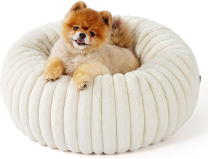 ComfyFleece® Donut Dog Bed Medium Size Dog with Washable Cover