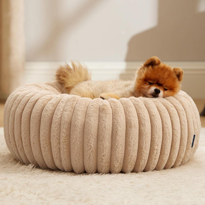 ComfyFleece® Donut Dog Bed Medium Size Dog with Washable Cover
