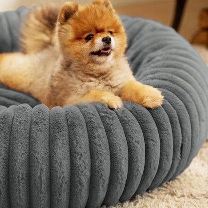 ComfyFleece® Donut Dog Bed Medium Size Dog with Washable Cover