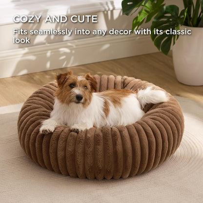ComfyFleece® Donut Dog Bed Medium Size Dog with Washable Cover