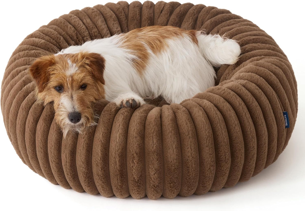 ComfyFleece® Donut Dog Bed Medium Size Dog with Washable Cover