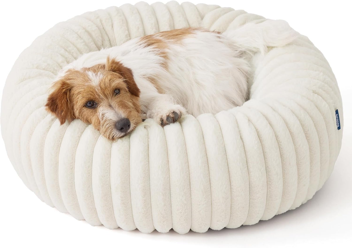 ComfyFleece® Donut Dog Bed Medium Size Dog with Washable Cover