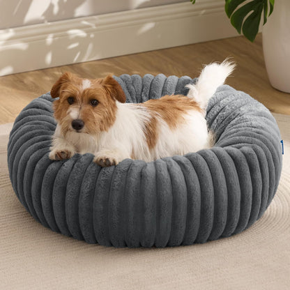 ComfyFleece® Donut Dog Bed Medium Size Dog with Washable Cover