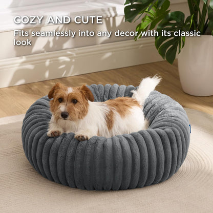 ComfyFleece® Donut Dog Bed Medium Size Dog with Washable Cover
