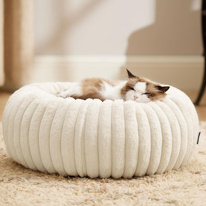 ComfyFleece® Donut Dog Bed Medium Size Dog with Washable Cover