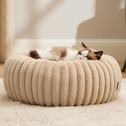 ComfyFleece® Donut Dog Bed Medium Size Dog with Washable Cover