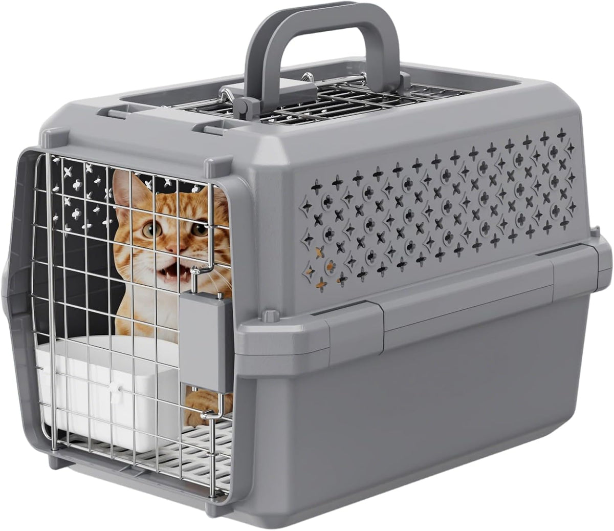 Airline-Approved Pet Carrier: Hard-Sided Crate for Cats & Dogs
