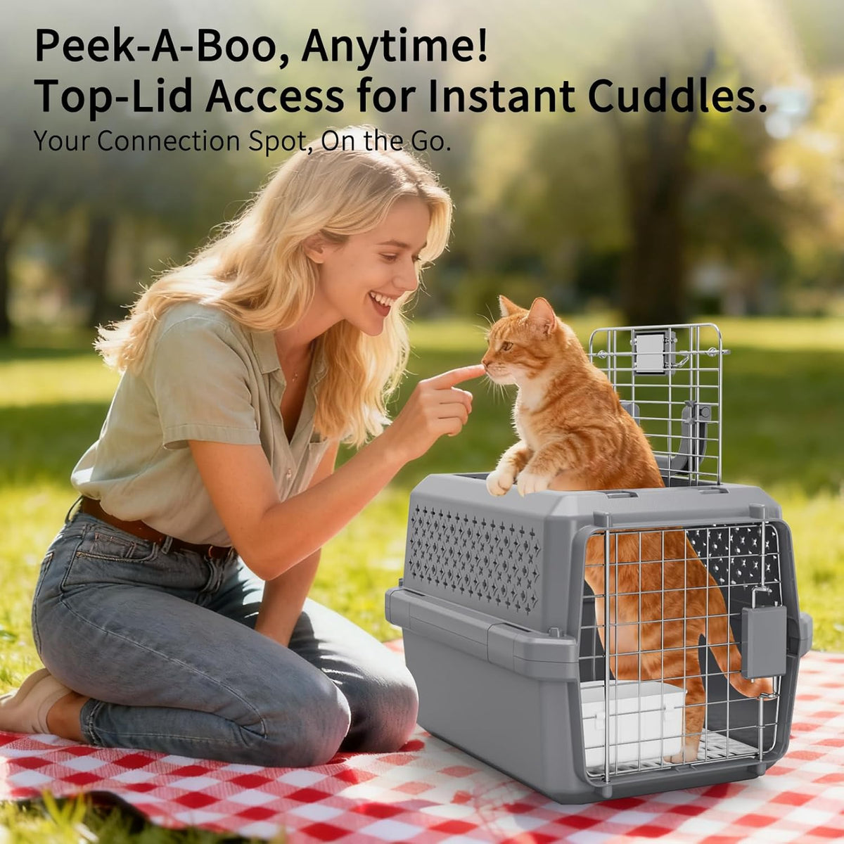 Airline-Approved Pet Carrier: Hard-Sided Crate for Cats & Dogs
