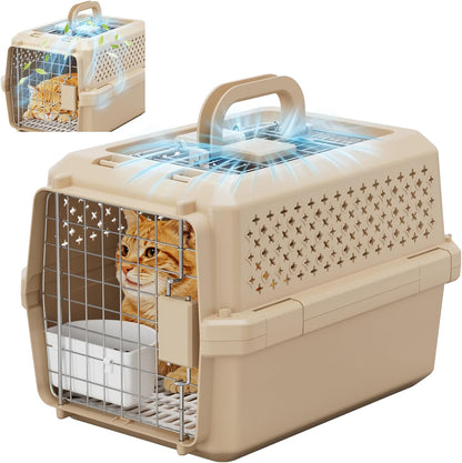 Airline-Approved Pet Carrier: Hard-Sided Crate for Cats & Dogs