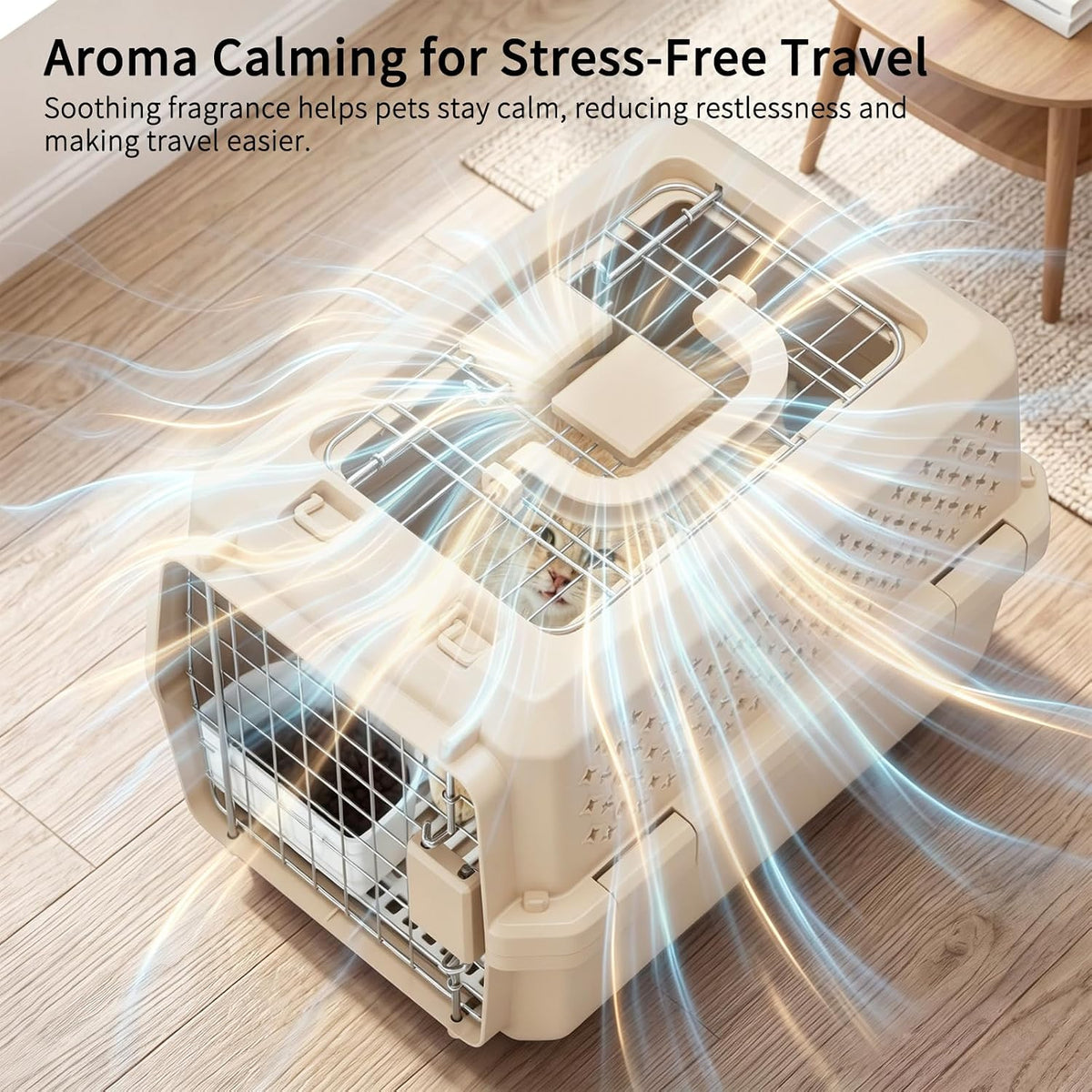 Airline-Approved Pet Carrier: Hard-Sided Crate for Cats & Dogs