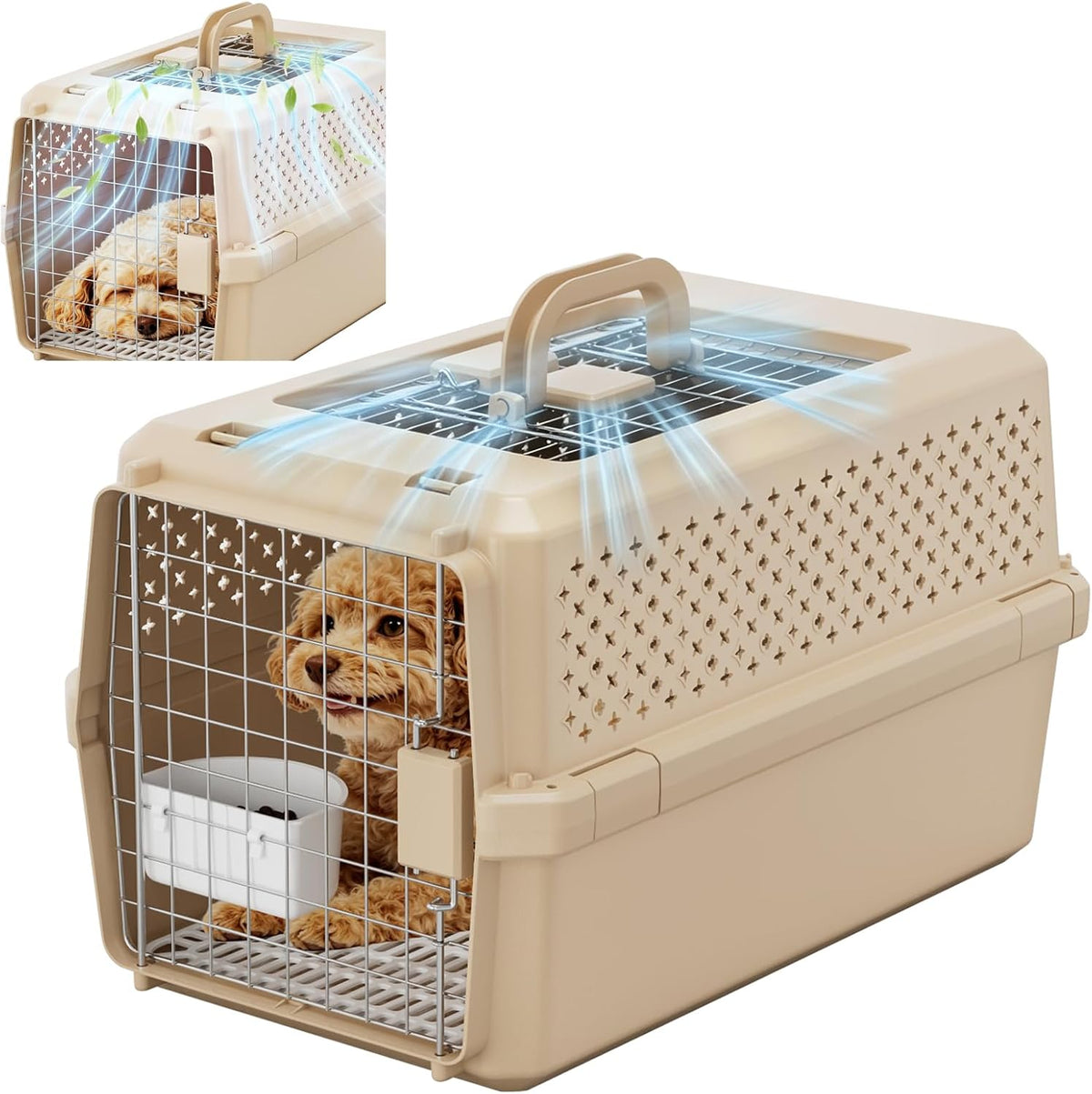 Airline-Approved Pet Carrier: Hard-Sided Crate for Cats & Dogs