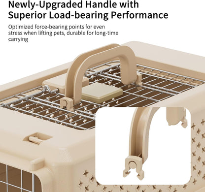 Airline-Approved Pet Carrier: Hard-Sided Crate for Cats & Dogs