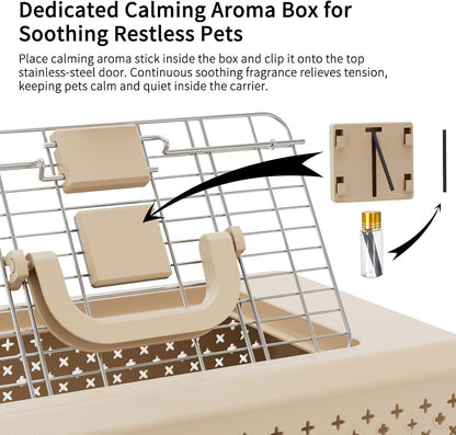 Airline-Approved Pet Carrier: Hard-Sided Crate for Cats & Dogs