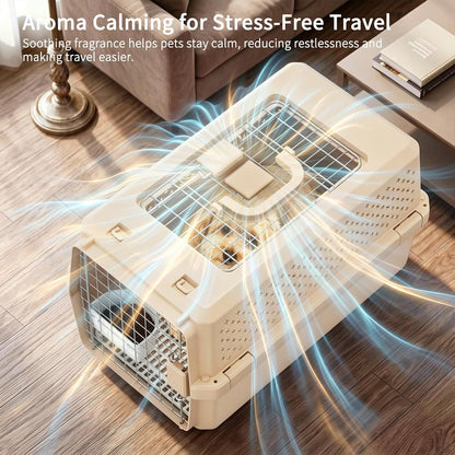 Airline-Approved Pet Carrier: Hard-Sided Crate for Cats & Dogs