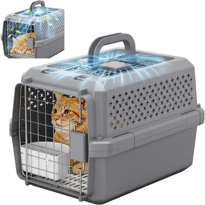 Airline-Approved Pet Carrier: Hard-Sided Crate for Cats & Dogs