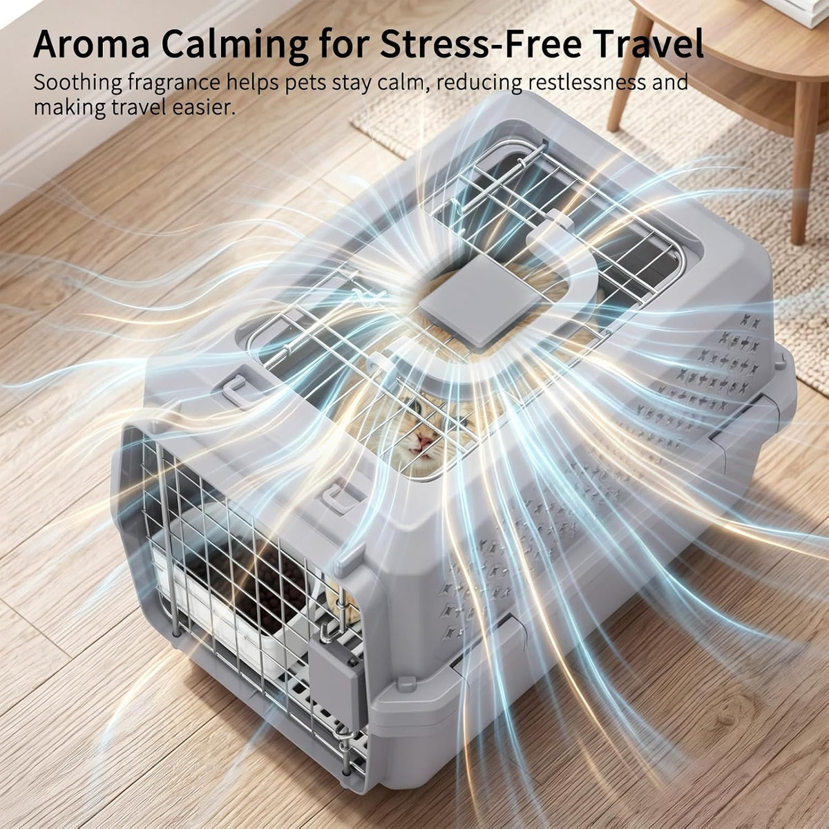 Airline-Approved Pet Carrier: Hard-Sided Crate for Cats & Dogs