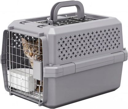 Airline-Approved Pet Carrier: Hard-Sided Crate for Cats & Dogs
