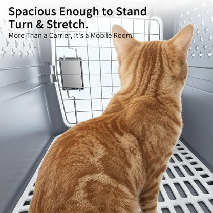 Airline-Approved Pet Carrier: Hard-Sided Crate for Cats & Dogs