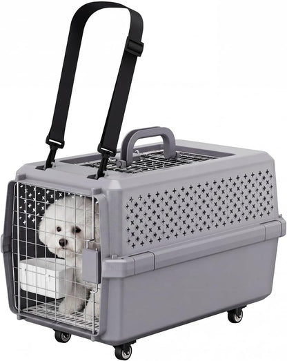 Airline-Approved Pet Carrier: Hard-Sided Crate for Cats & Dogs