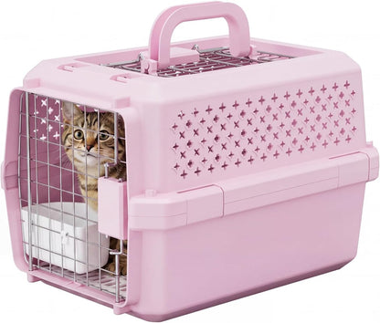 Airline-Approved Pet Carrier: Hard-Sided Crate for Cats & Dogs