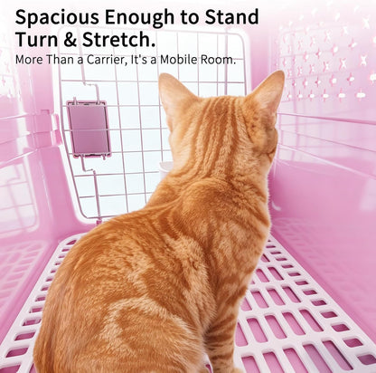 Airline-Approved Pet Carrier: Hard-Sided Crate for Cats & Dogs