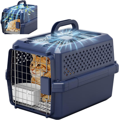 Airline-Approved Pet Carrier: Hard-Sided Crate for Cats & Dogs