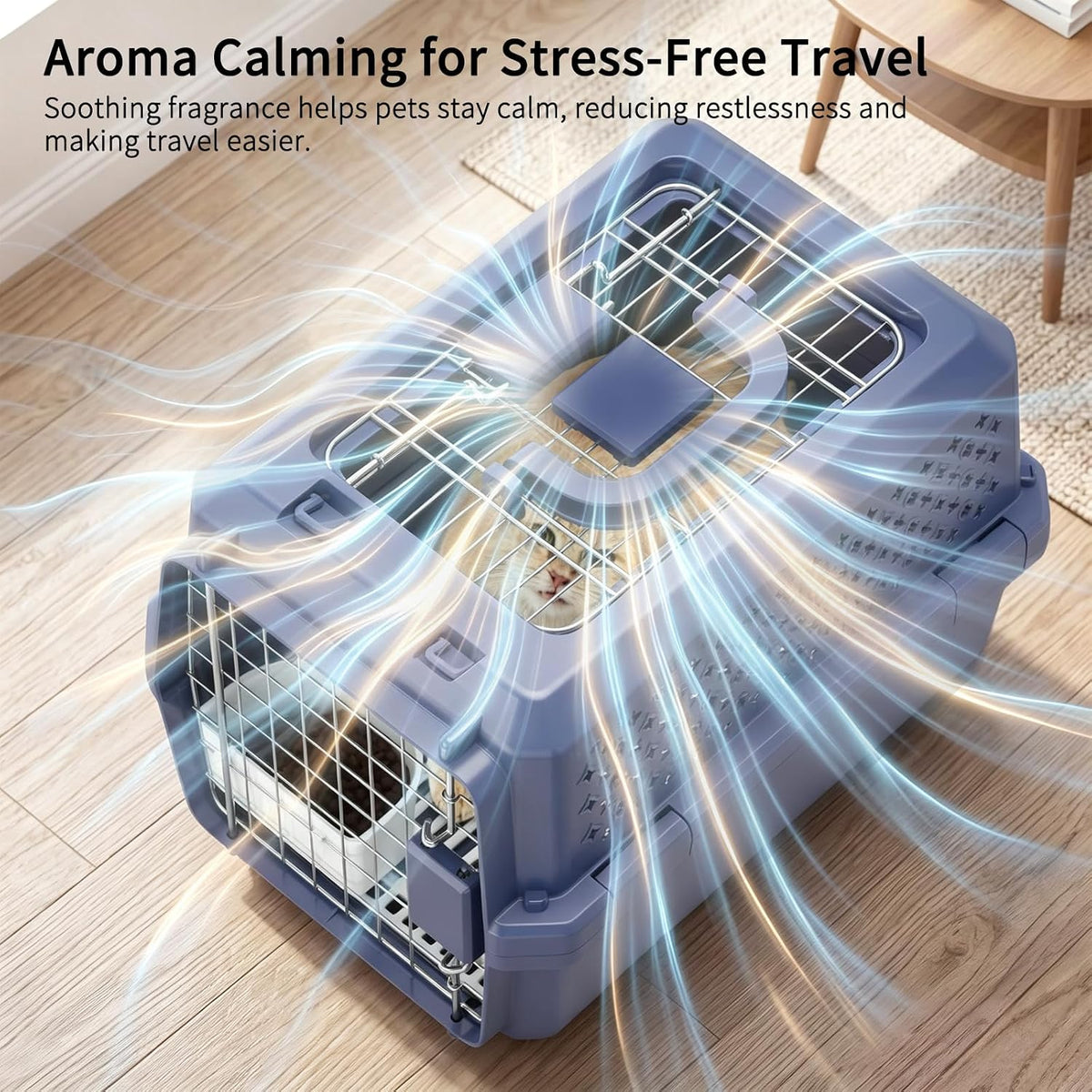Airline-Approved Pet Carrier: Hard-Sided Crate for Cats & Dogs