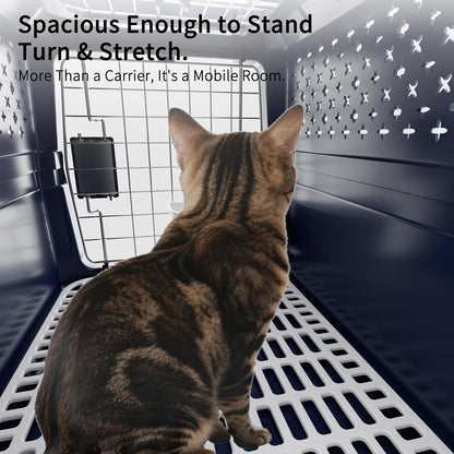 Airline-Approved Pet Carrier: Hard-Sided Crate for Cats & Dogs