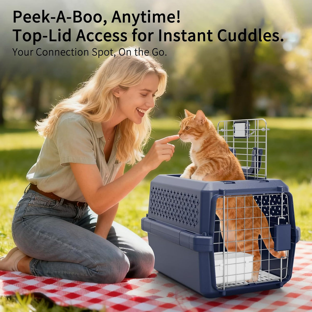 Airline-Approved Pet Carrier: Hard-Sided Crate for Cats & Dogs