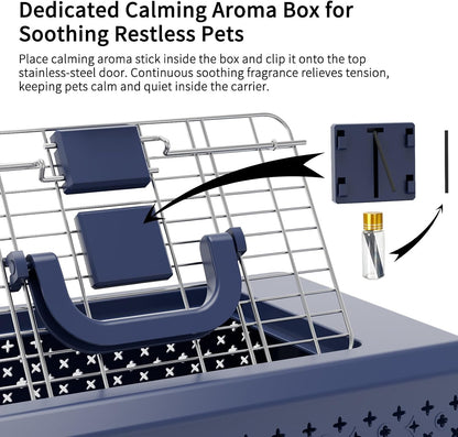 Airline-Approved Pet Carrier: Hard-Sided Crate for Cats & Dogs