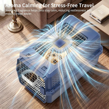 Airline-Approved Pet Carrier: Hard-Sided Crate for Cats & Dogs