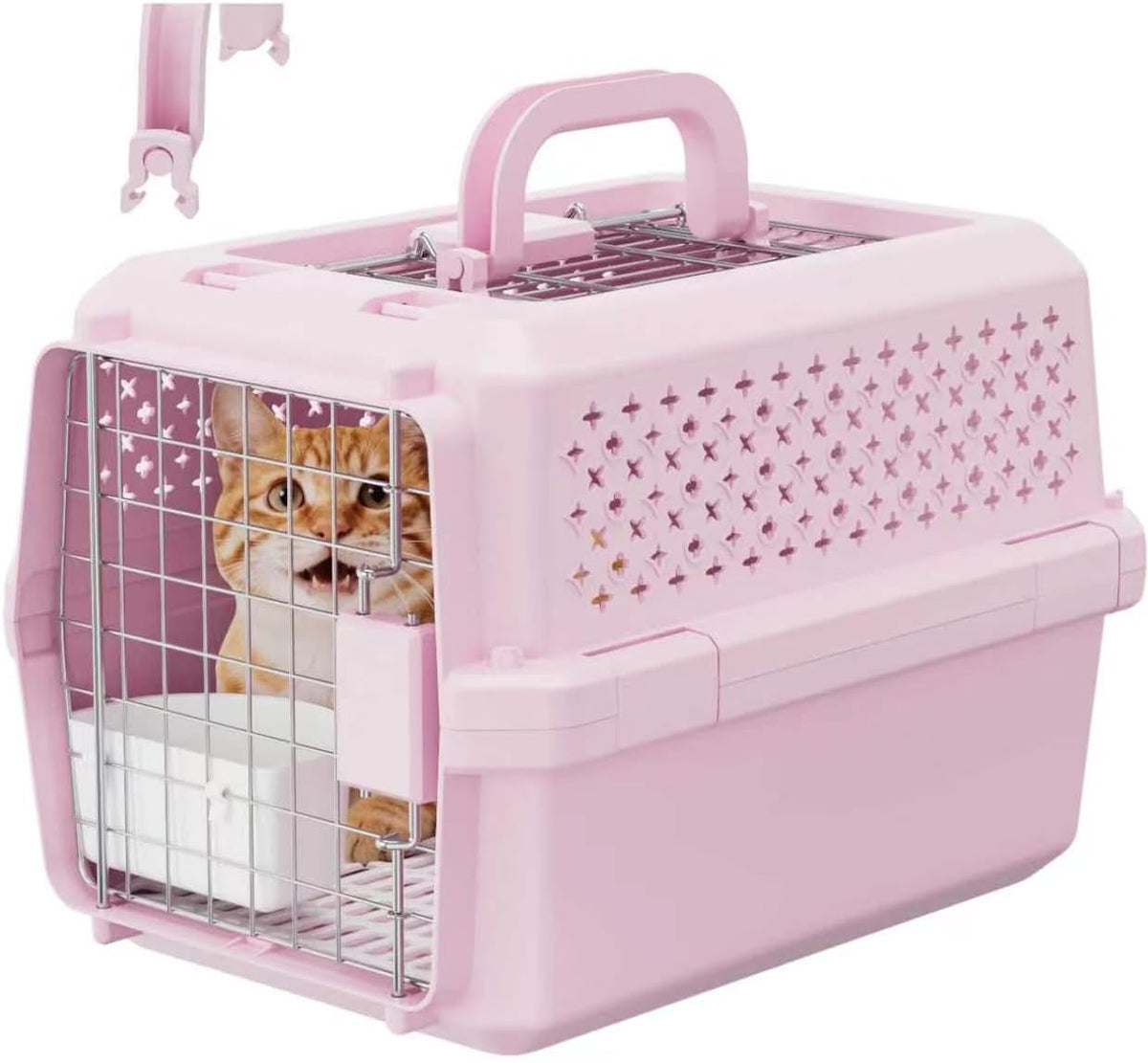 Airline-Approved Pet Carrier: Hard-Sided Crate for Cats & Dogs