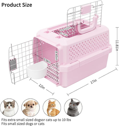 Airline-Approved Pet Carrier: Hard-Sided Crate for Cats & Dogs