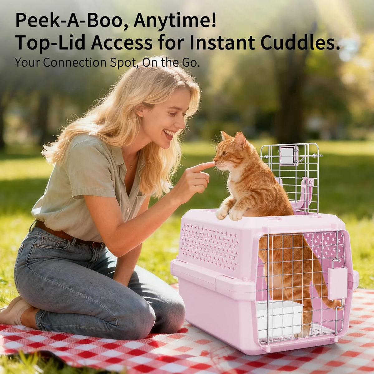 Airline-Approved Pet Carrier: Hard-Sided Crate for Cats & Dogs