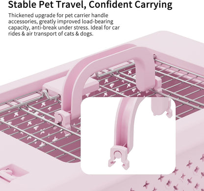 Airline-Approved Pet Carrier: Hard-Sided Crate for Cats & Dogs