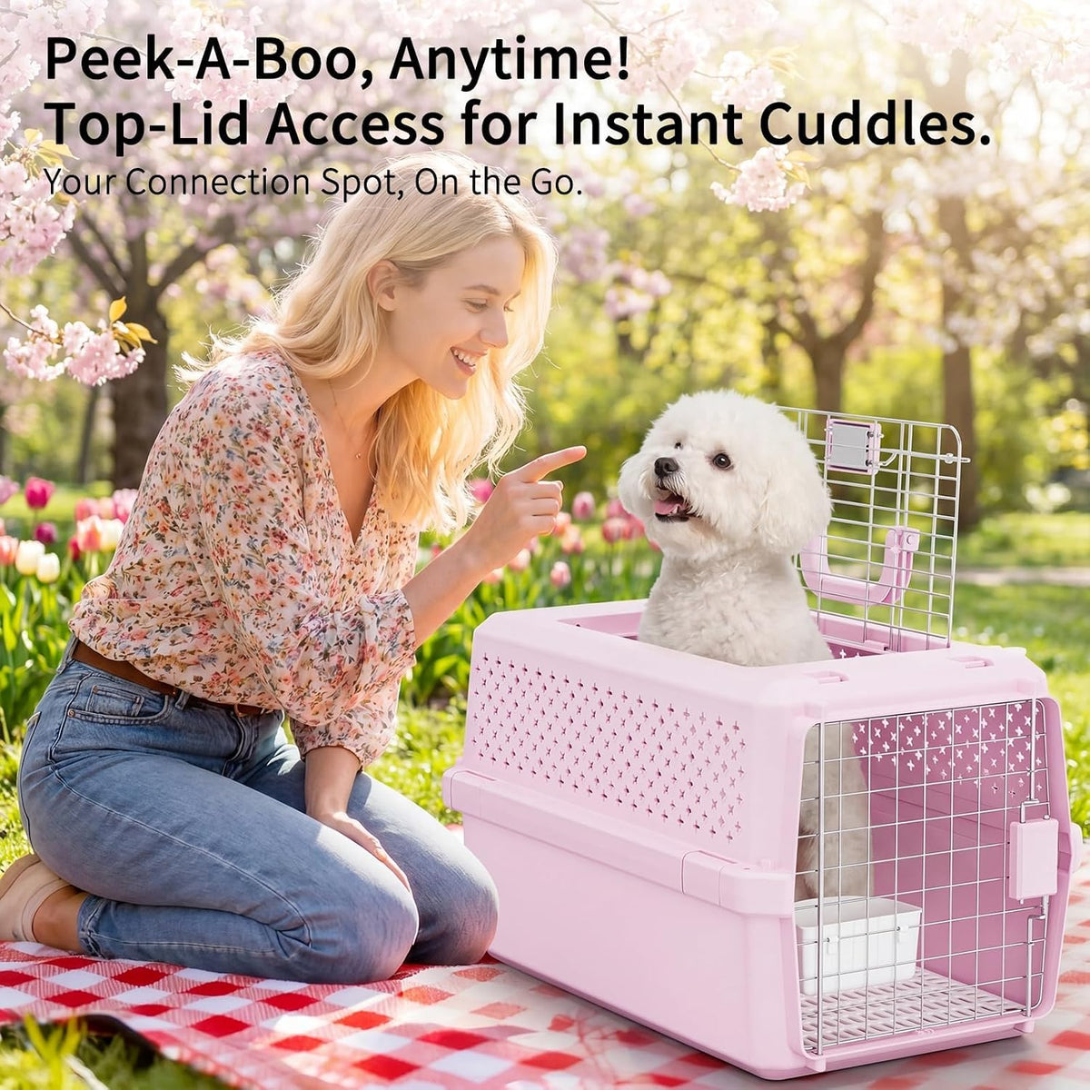 Airline-Approved Pet Carrier: Hard-Sided Crate for Cats & Dogs