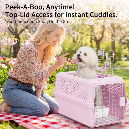 Airline-Approved Pet Carrier: Hard-Sided Crate for Cats & Dogs