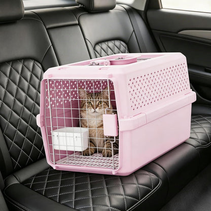 Airline-Approved Pet Carrier: Hard-Sided Crate for Cats & Dogs
